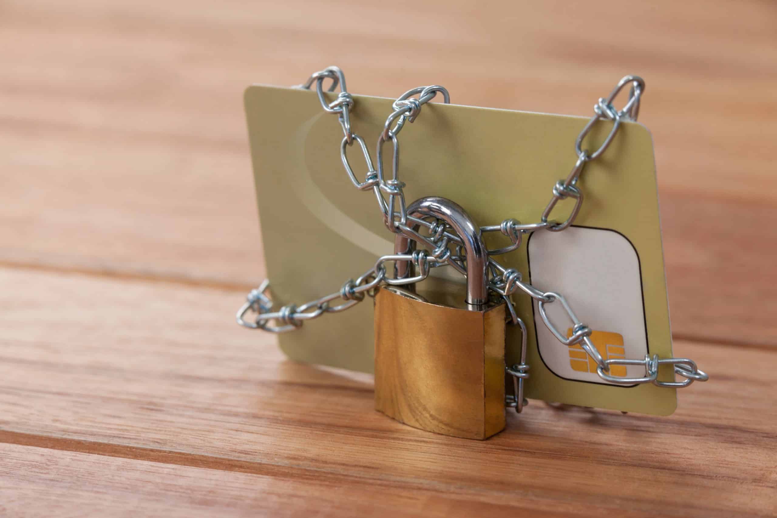 Smart card locked in chain SBA Loans Atlanta